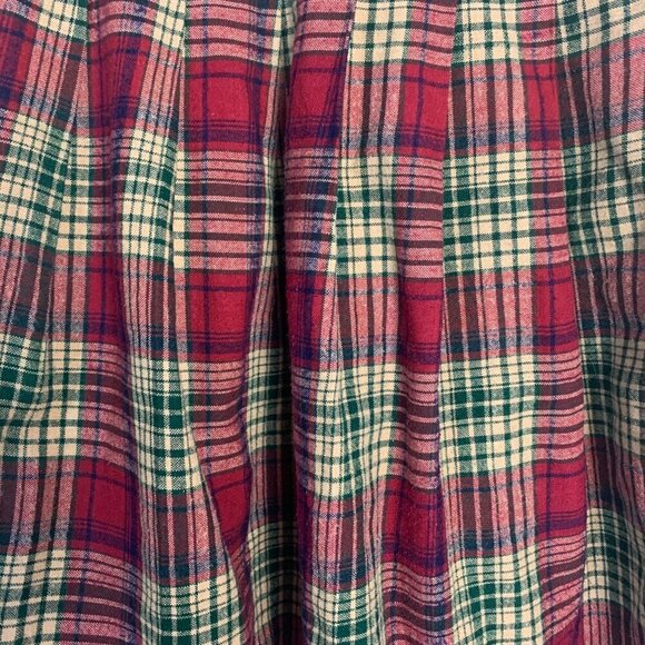 Vintage Y2K Pleated Plaid Handmade Academia Swing Skirt - Picture 6 of 10